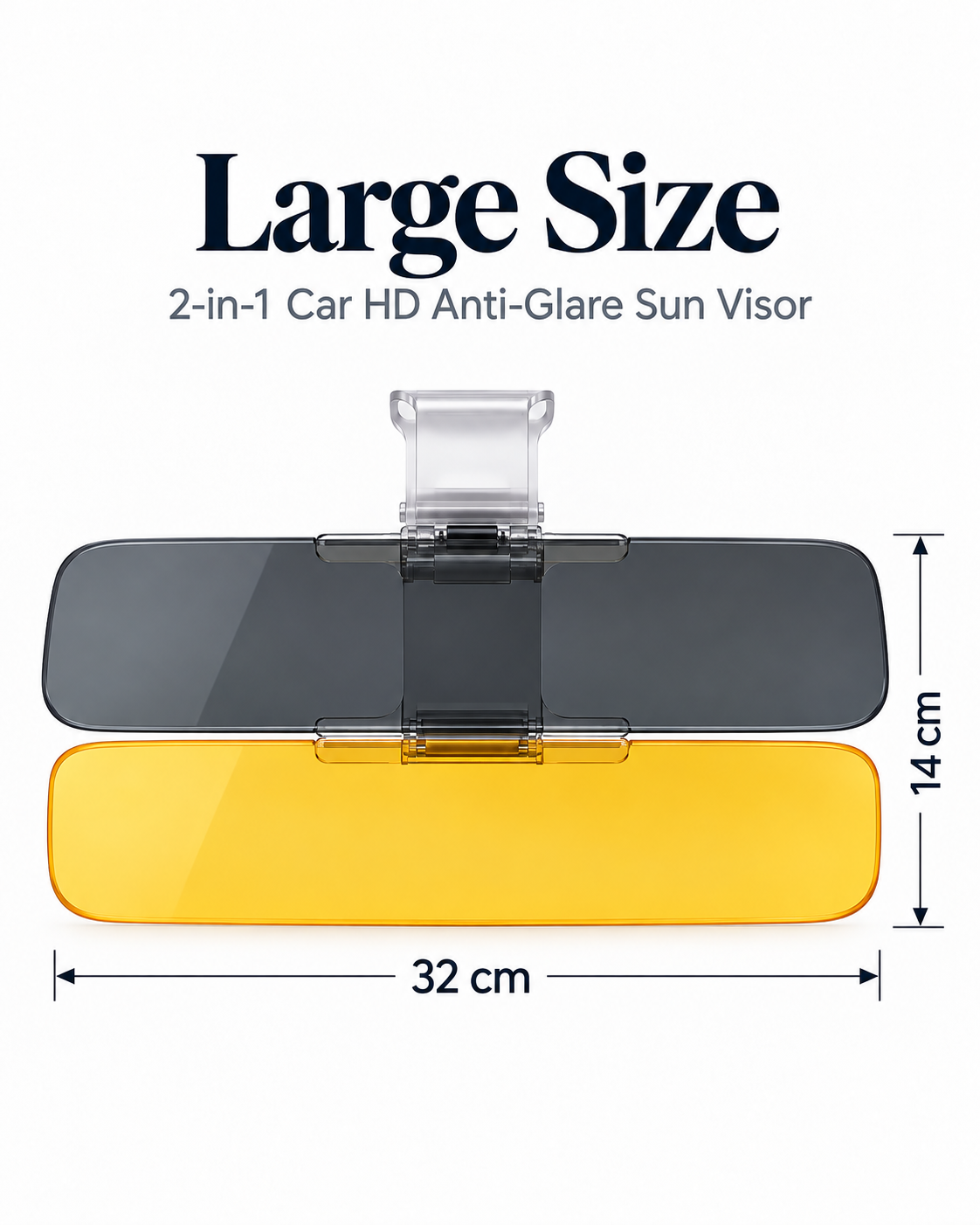 🔥Last Day 50% OFF🔥👼2-in-1 HD Anti-Glare Car Sun Visor – Day & Night Driving