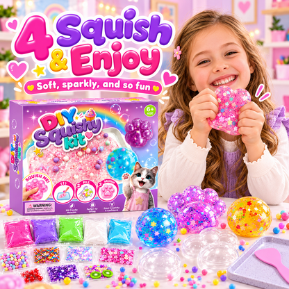 🔥🔥Last Day 50% OFF🔥! 🧁DIY Fried Ice Squishy Toy Kit with Cat Claw Design for Kids